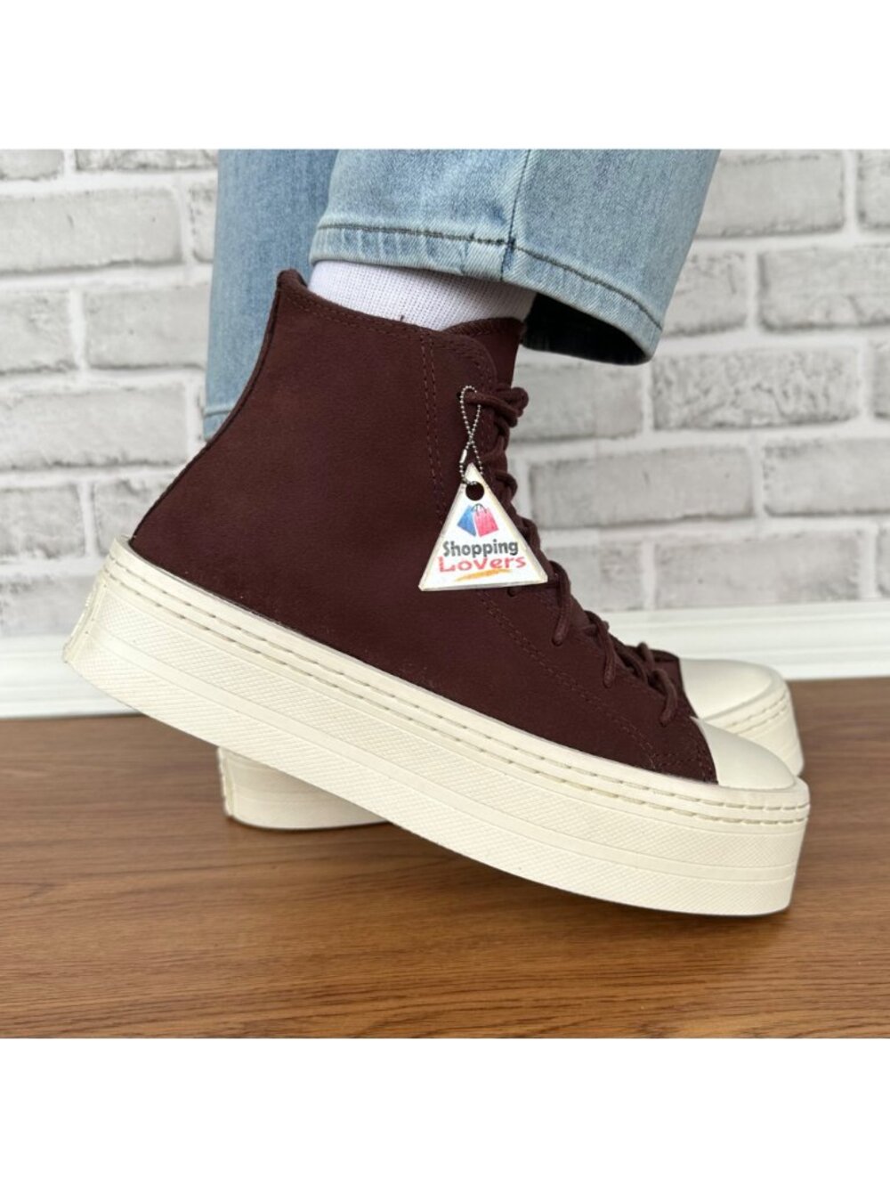 Converse Chuck Taylor Lift Platform Hi Suede Fleece Lining 8.5 Wmn Shoes A06783C - Picture 2 of 11